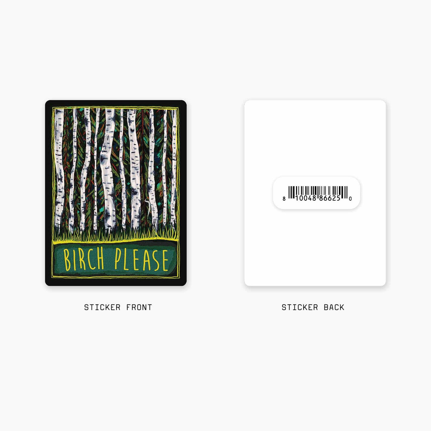 Birch - 3" Art Sticker
