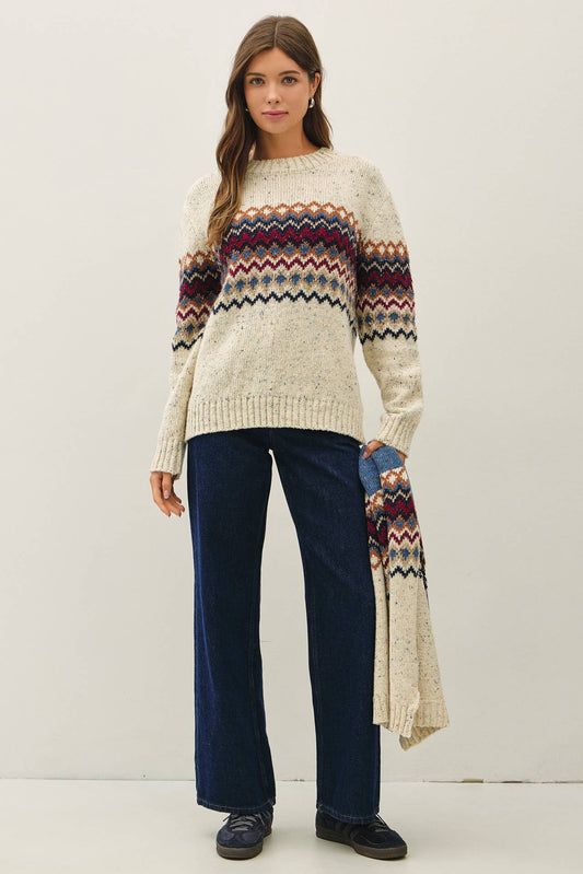 FAIR ISLE MID BLOCK SWEATER