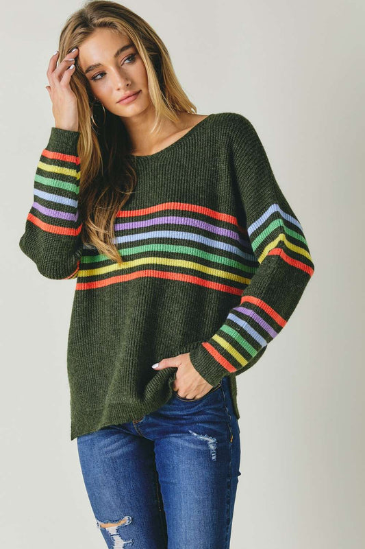 Rainbow Stripe Sweater