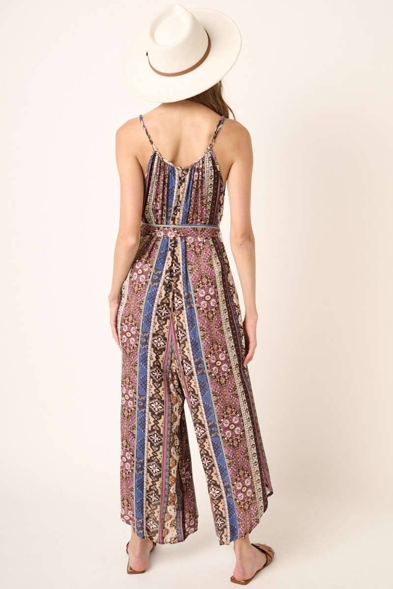 AZTEC PRINT WIDE LEG JUMPSUIT