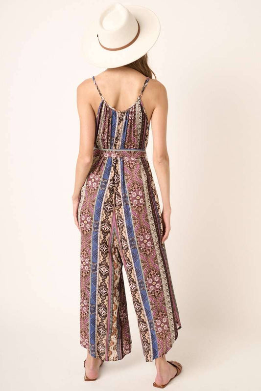 AZTEC PRINT WIDE LEG JUMPSUIT