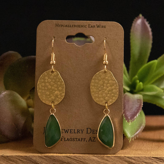 Green Shield Earrings