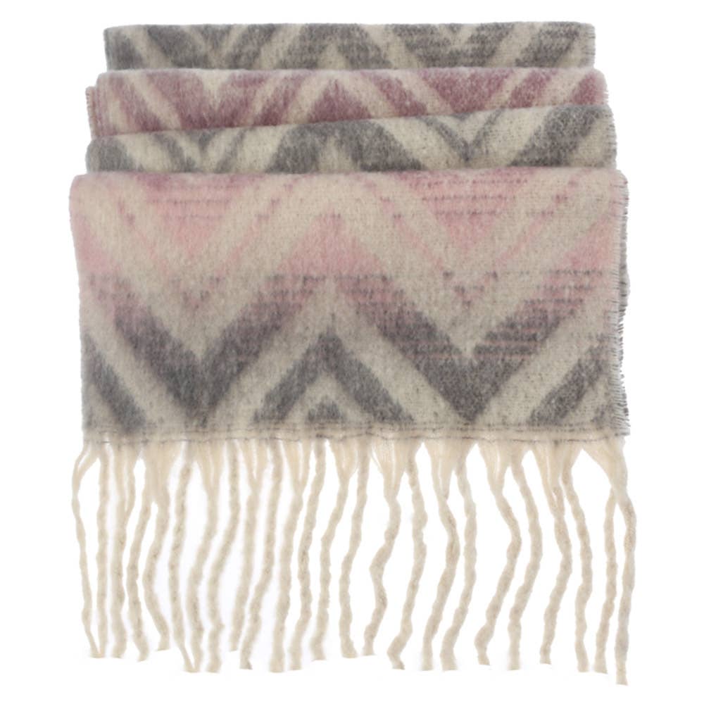 GEOMETRIC PATTERN OBLONG SCARF, LVSC 107