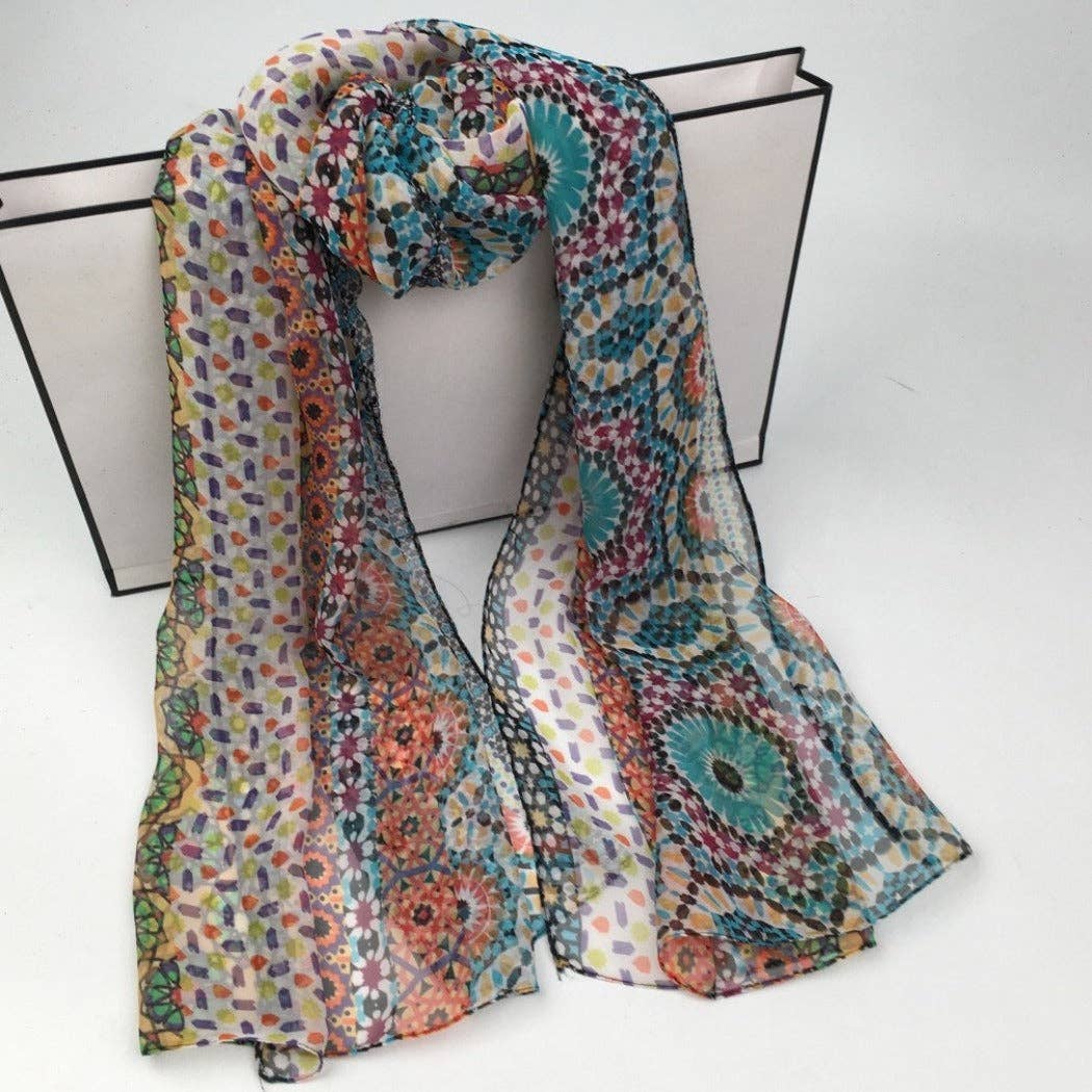 Boho Flowy Thin Scarf - Soft & Breathable