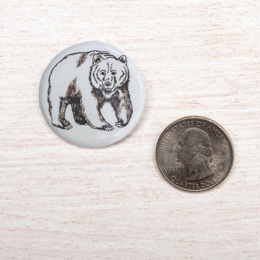 Bear Button Pin