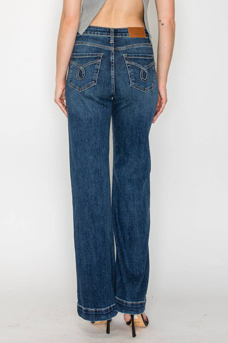 Tummy Control High Rise Relaxed Holly Flare Jeans