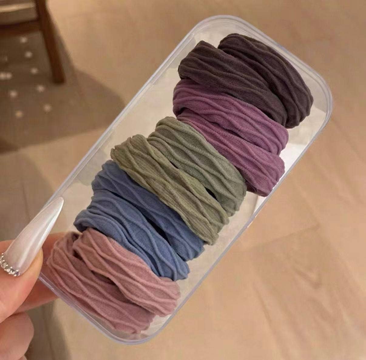 Stretchable Silky Hair Ties 10-Pc Set