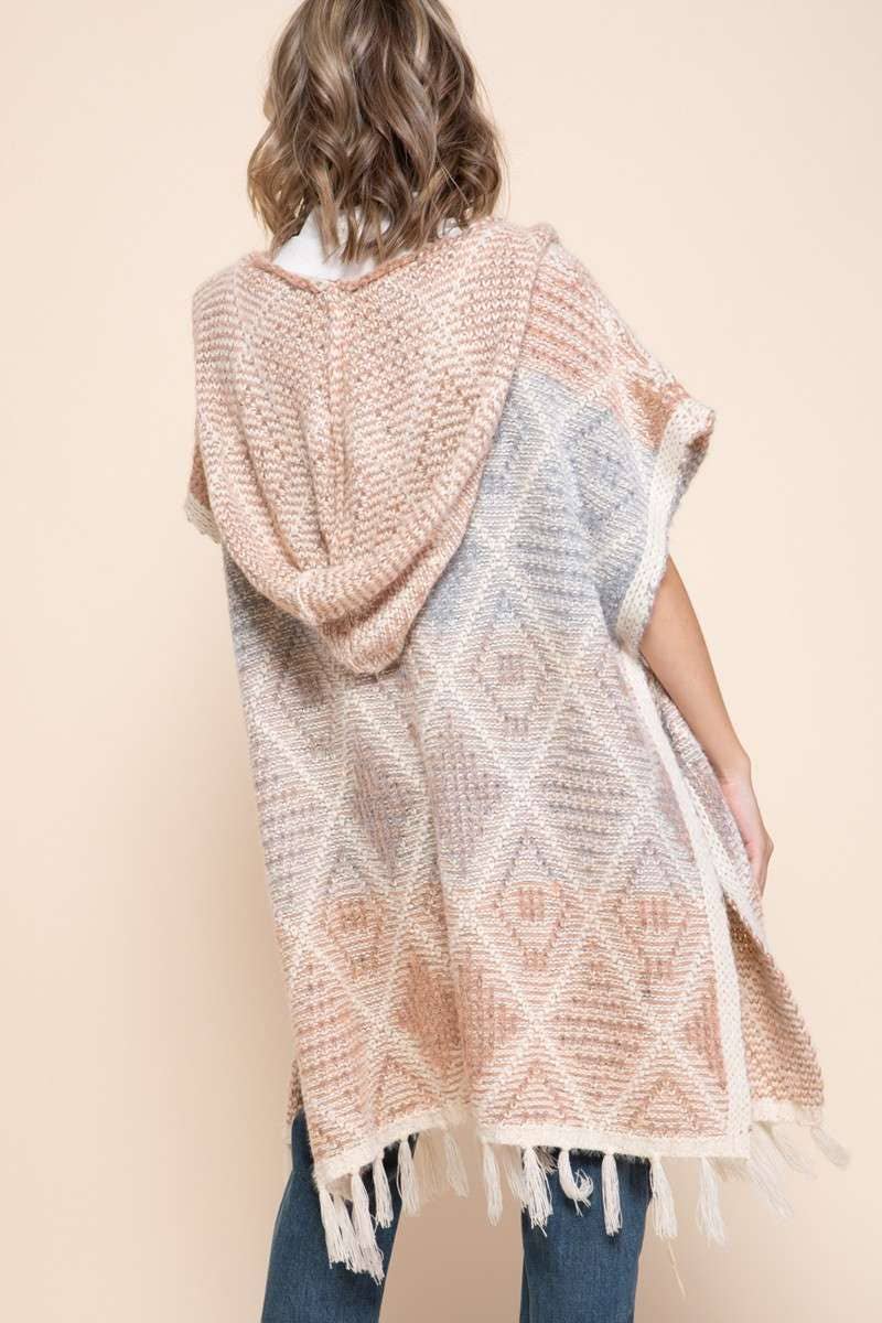 SHORT SLEEVE HOODED CARDIGAN