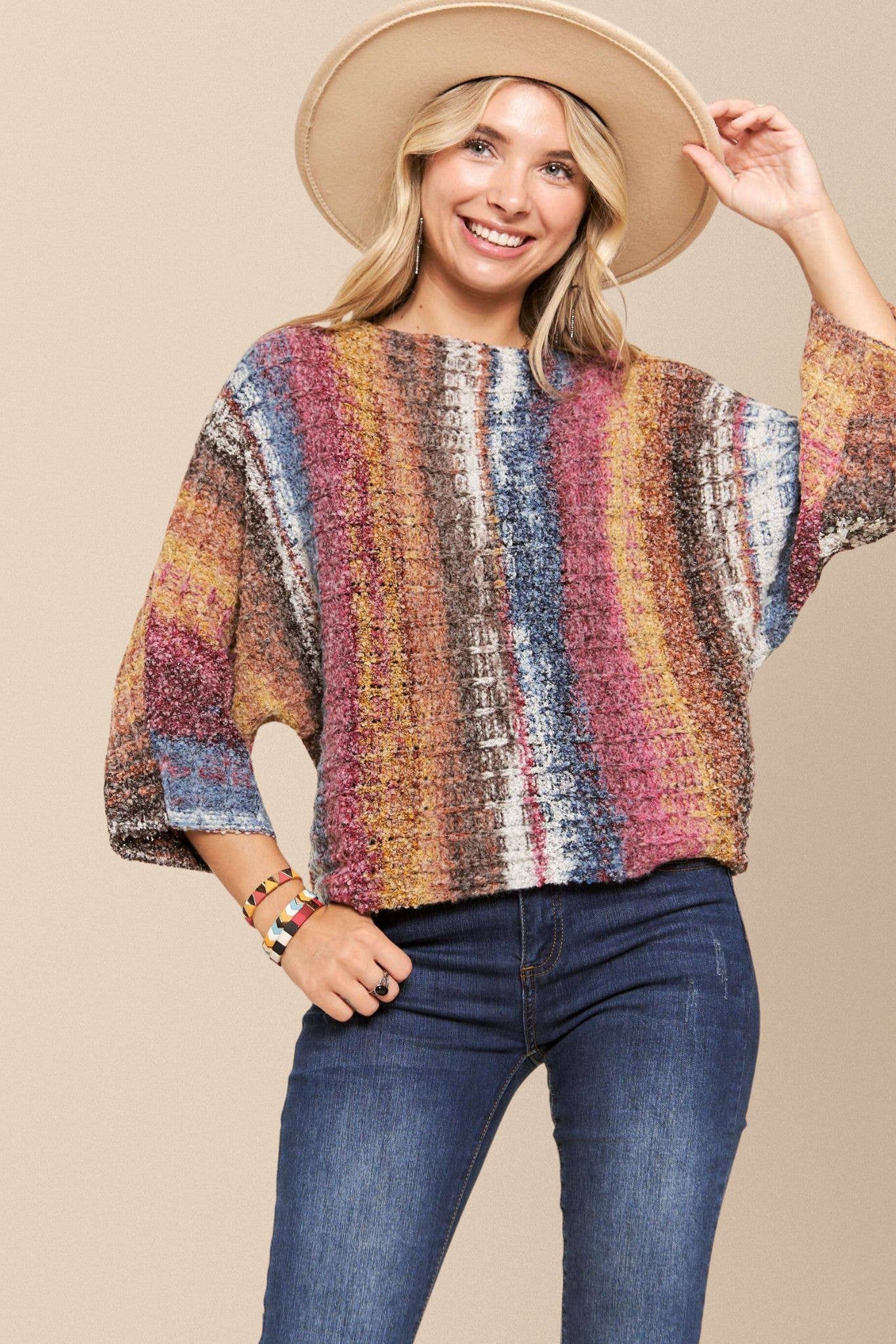MULTI COLOR SWEATER TOP