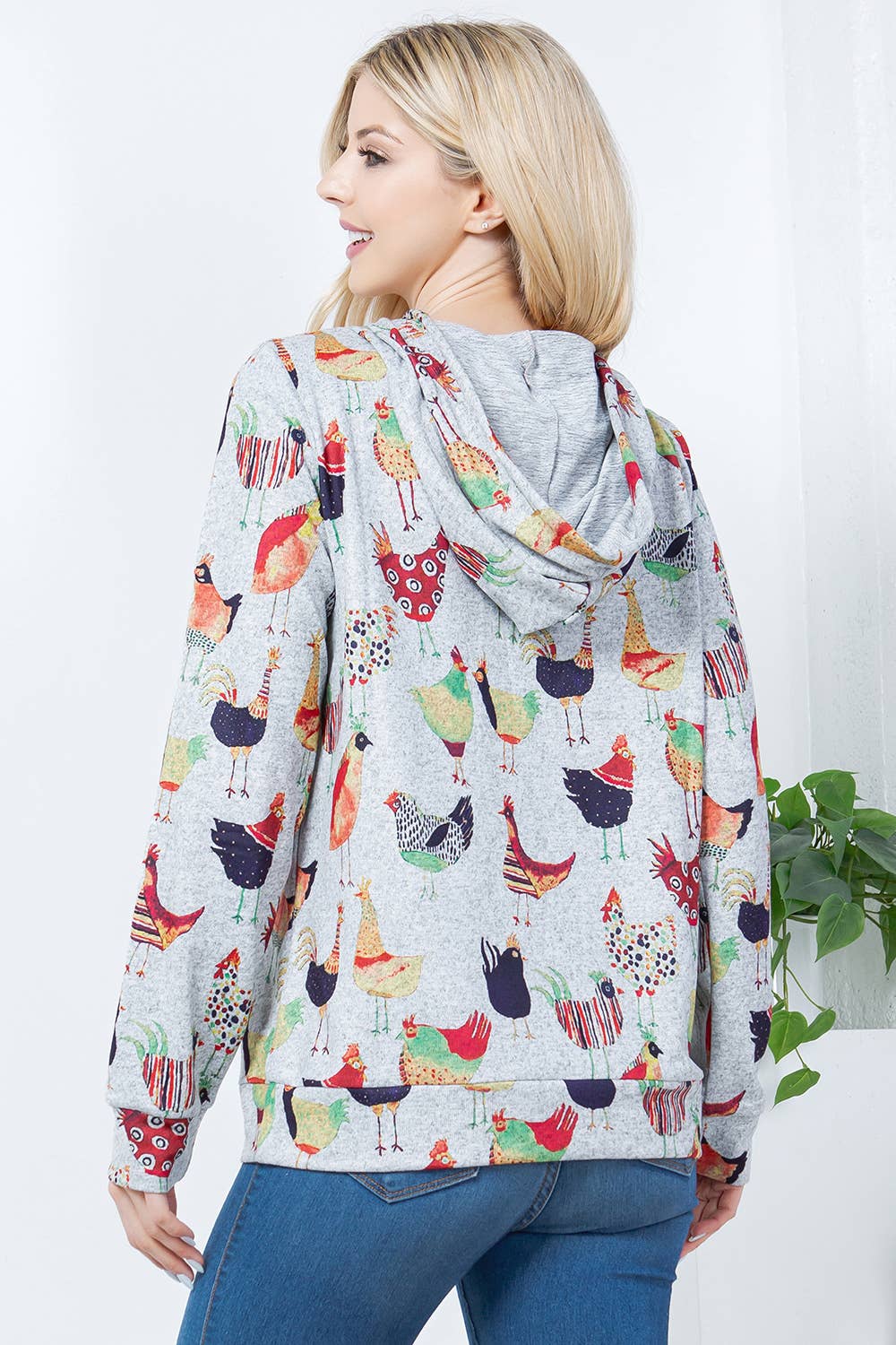 Colorful Wild Chicken Pullover Hoodie