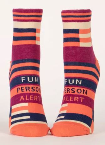 Fun Person Alert Ankle Socks