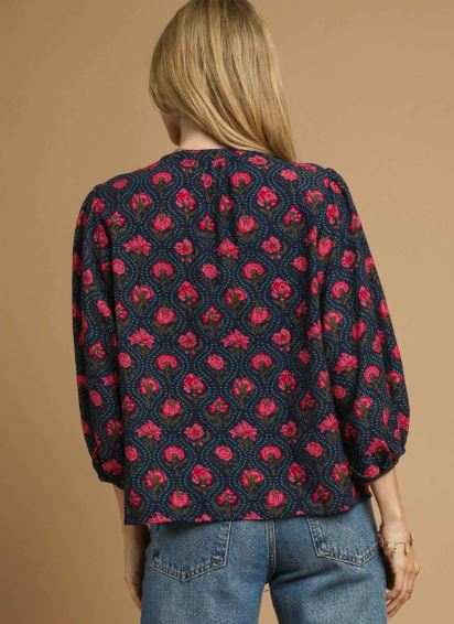 Mixed Floral Print Blouse