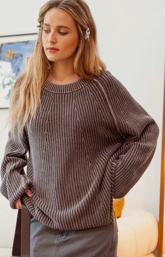 Cotton Knit Pullover Sweater