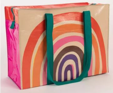 Retro Rainbow Shoulder Tote