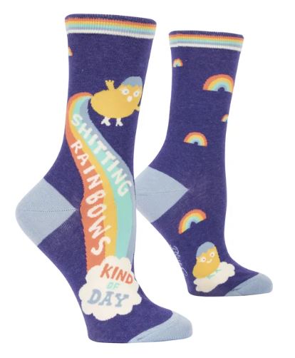 Sh*tting Rainbows Kind of Day Crew Socks