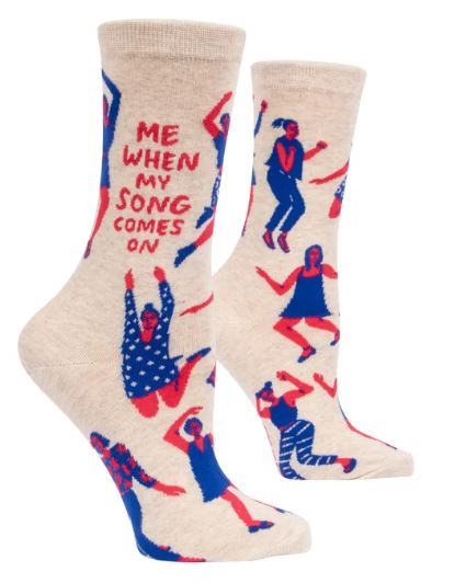 When My Song Comes On Crew Socks