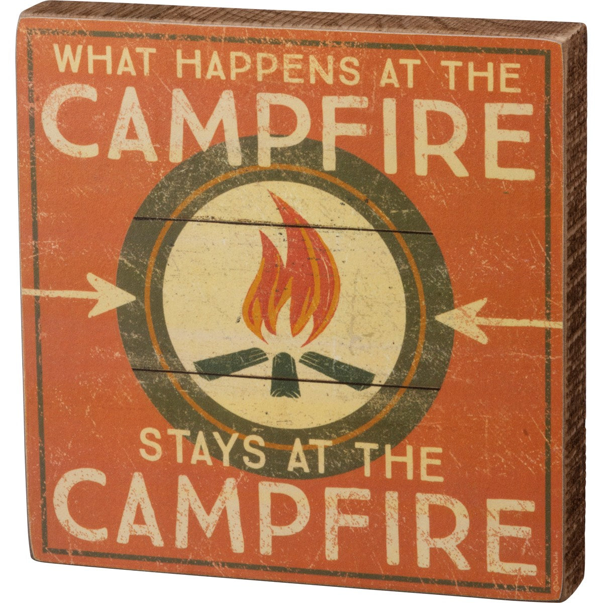 "Campfire" Block Sign