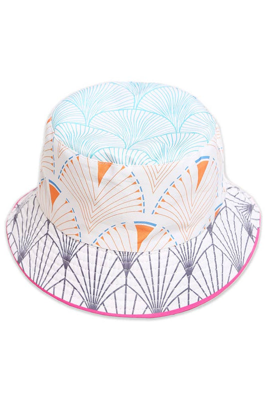 Ginkgo Shape Print Bucket Hat