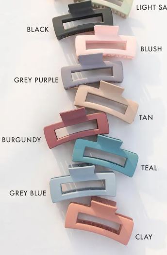 Matte Rectangle Hair Clip