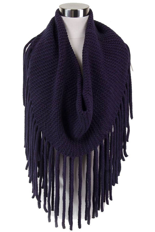 Long Fringe Infinity Scarf