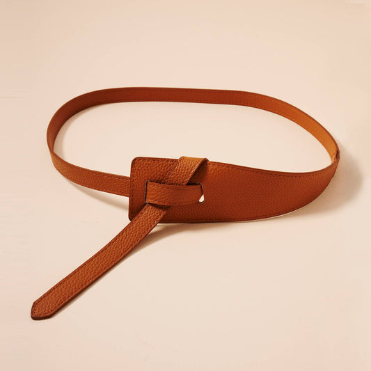 Faux Leather Slit Belt